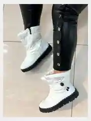 Белый дутики женские зимние