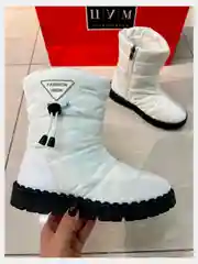 Белый дутики женские зимние