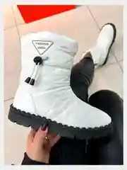 Белый дутики женские зимние