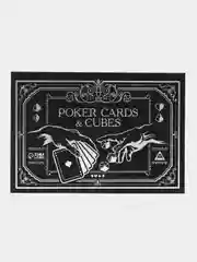 Бордовый карты игральные в подарочном наборе 2 в 1 "Poker cards and cubes", 54 карты