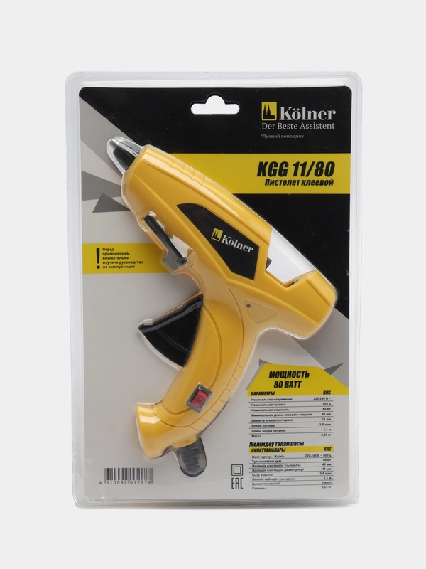 Пистолет клеевой Kolner KGG 11/80, 80Вт, клеевые стержни 11 мм