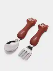 Коричневый детский столовый прибор