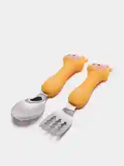 Желтый детский столовый прибор