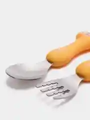 Желтый детский столовый прибор