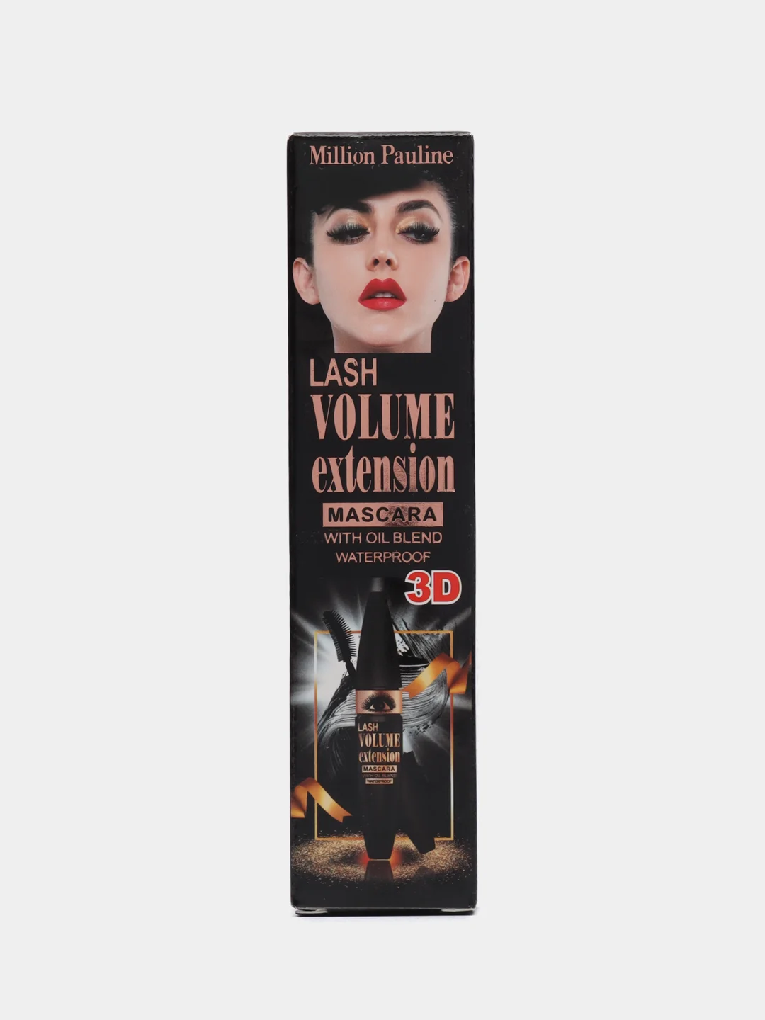 Угольный тушь Million Pauline Lash Sensational 3D, черная, влагостойкая, 10 г