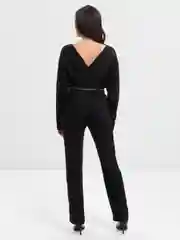 Черный женский костюм лапша двойка: кофта и брюки