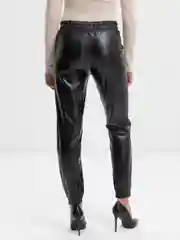 Черный брюки женские, экокожа