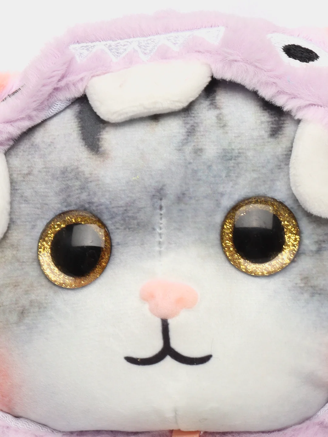 Лавандовый мягкая игрушка кошка в костюме, плюшевая с бубенцом, 24 см