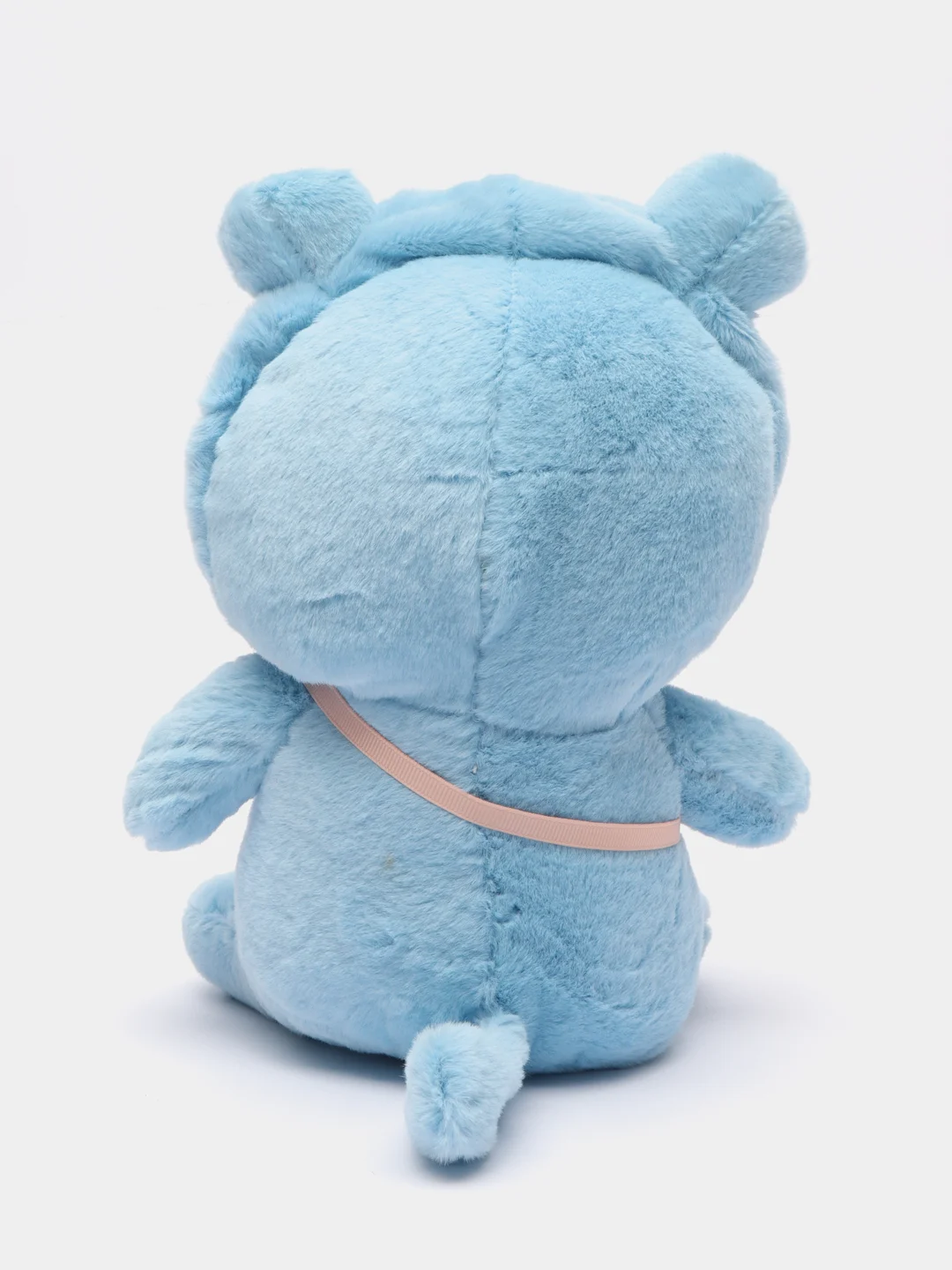 Голубой мягкая игрушка кошка в костюме, плюшевая с бубенцом, 24 см