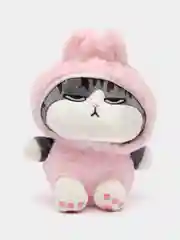 Розовый мягкая игрушка Кот-император в костюме, плюшевая, 20 см