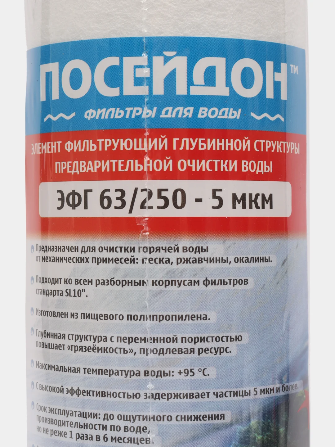 Посейдон ЭФГ-Г 63/250-5 мкм картридж предфильтра для горячей воды