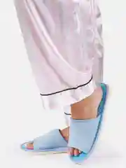 Голубой тапочки домашние женские