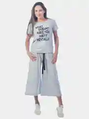 Костюм женский What doesnt, серый меланж, КЛК1389П3