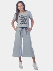 Костюм женский What doesnt, серый меланж, КЛК1389П3