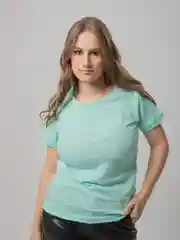 Мятный футболка женская
