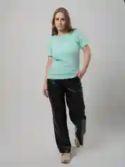 Мятный футболка женская