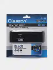 Разветвитель в прикуриватель Olesson 1525, 4 гнезда + 2 USB разъема, шнур