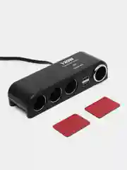 Разветвитель в прикуриватель Olesson 1525, 4 гнезда + 2 USB разъема, шнур