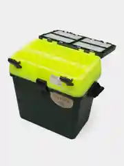 Зеленый зимний ящик для рыбалки