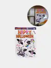 Розовый интерьерные наклейки "Happy Halloween" для окон/зеркал, 29.7 х 42 см