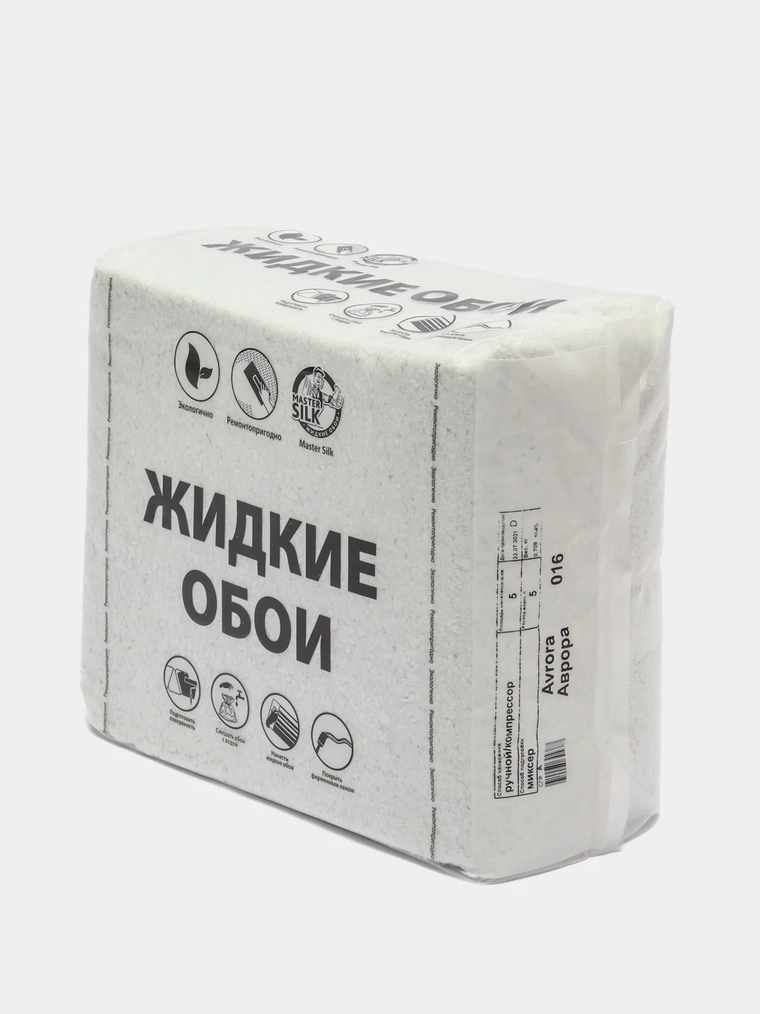 Тёмно-серый жидкие обои Avrora (Аврора) - 016 SILK PLASTER