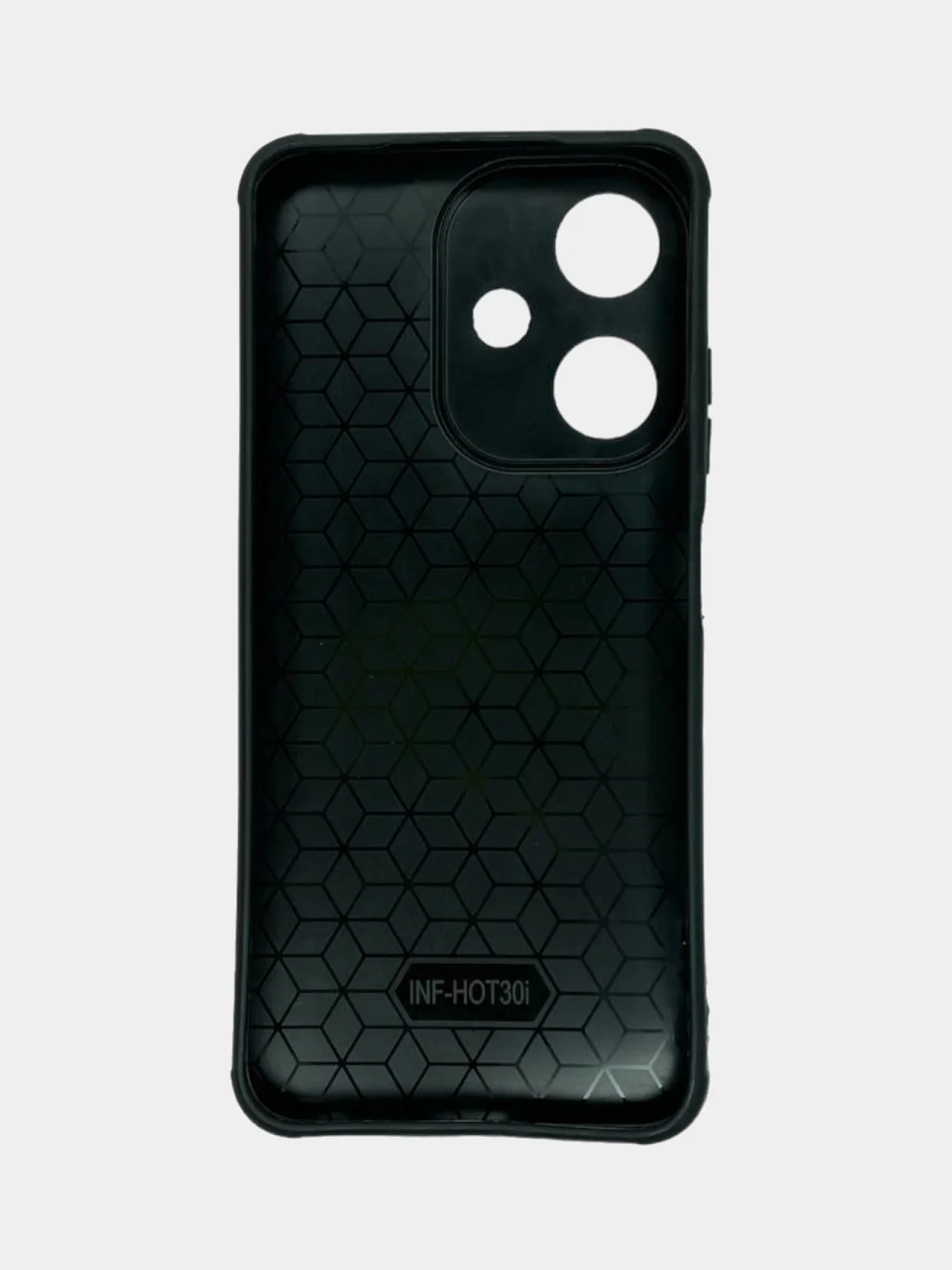 Чехол Infinix Hot 30i, Инфиникс Хот 30Ай черный силиконовый, имитация кожи