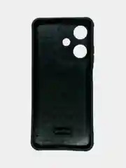 Чехол Infinix Hot 30i, Инфиникс Хот 30Ай черный силиконовый, имитация кожи