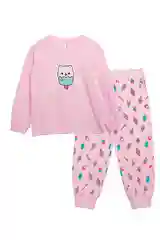Розовый хлопковая пижама для девочки 2-5 лет