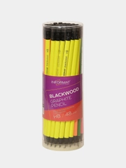 Карандаш INFORMAT Blackwood НВ, чернографитный, с ластиком, 48шт