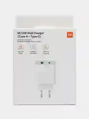 Белый зарядное устройство Xiaomi Mi 33W Wall Charger Type-AType-C