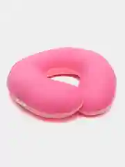 Розовый подушка дорожная MATEX "BAGEL",  для поддержки головы и шеи, мех, 37 х 35 х 9 см