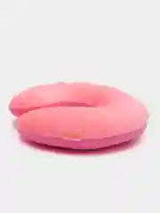 Розовый подушка дорожная MATEX "BAGEL",  для поддержки головы и шеи, мех, 37 х 35 х 9 см