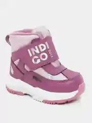 Фиолетовый ботинки детские INDIGO KIDS зимние с шерстяной подкладкой и мембраной