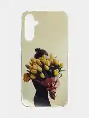 Горчичный чехол для Samsung Galaxy A54 / Самсунг Галакси А54, силиконовый, с рисунком