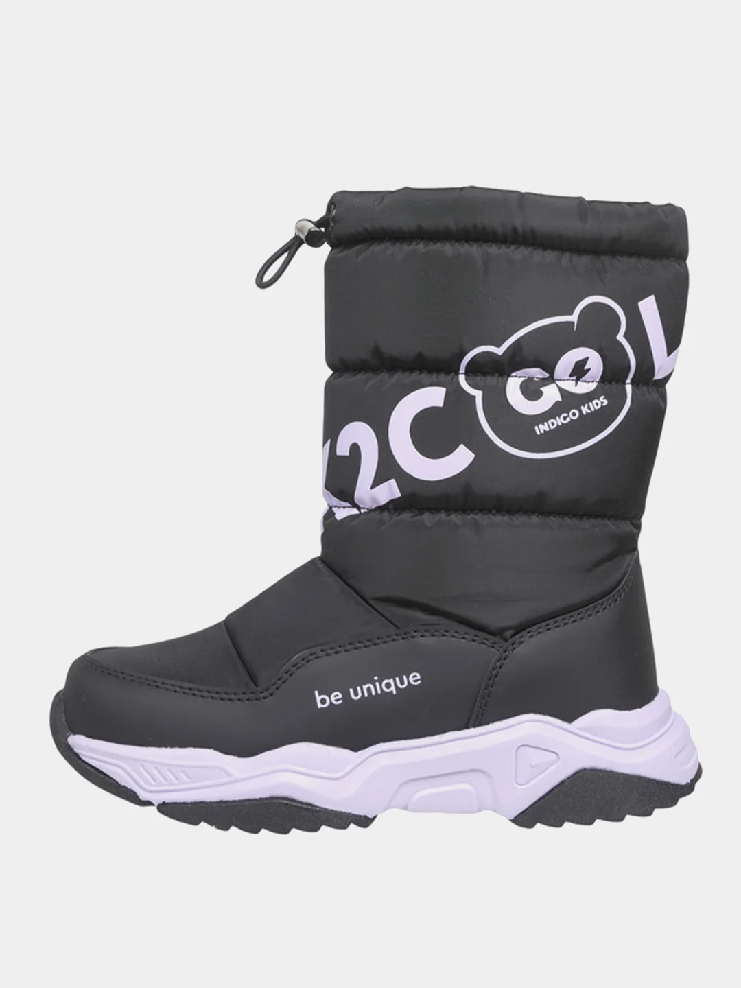 Черный дутики детские INDIGO KIDS для девочек