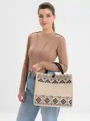 Женская сумка тоут с геометрическим узором