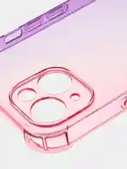 Прозрачный чехол + стекло для iPhone 15 противоударный силиконовый ROSCO прозрачный, усиленные углы