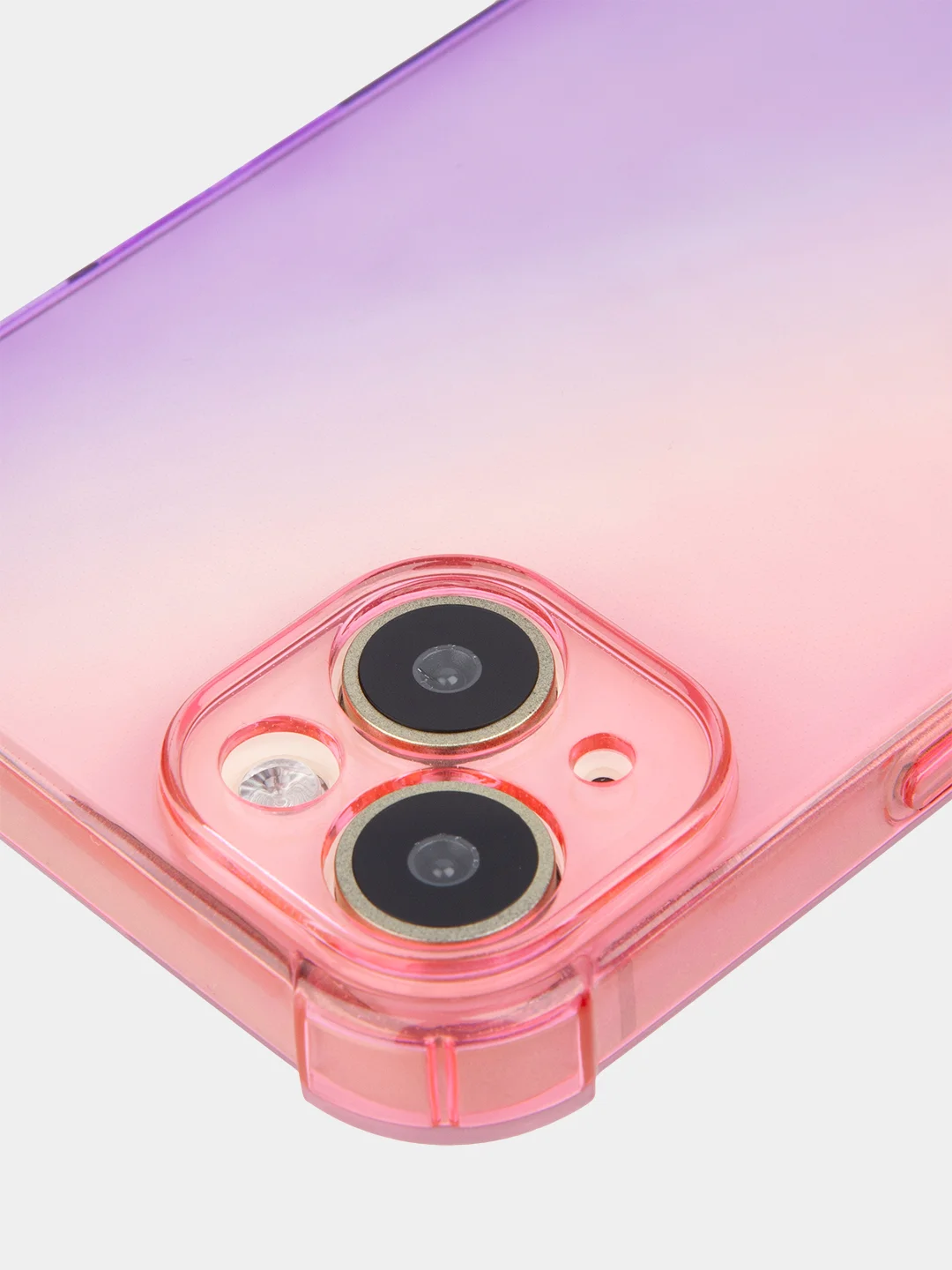 Прозрачный чехол+стекло для Apple iPhone 15 Plus противоударный силиконовый ROSCO с усиленными углами