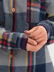 Хром рубашка женская в клетку, оверсайз, теплая