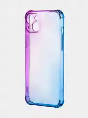 Фиолетовый чехол+стекло для Apple iPhone 15 Plus противоударный силиконовый ROSCO с усиленными углами