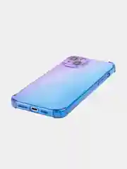 Фиолетовый чехол+стекло для Apple iPhone 15 Plus противоударный силиконовый ROSCO с усиленными углами