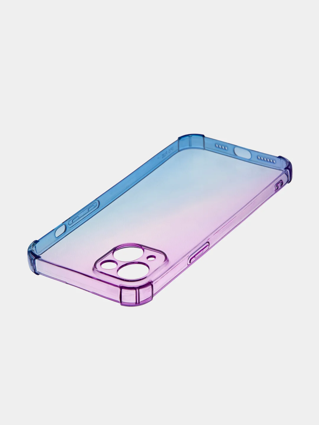 Фиолетовый чехол+стекло для Apple iPhone 15 Plus противоударный силиконовый ROSCO с усиленными углами