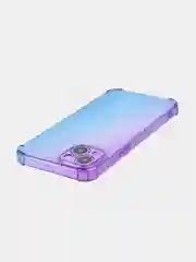 Фиолетовый чехол+стекло для Apple iPhone 15 Plus противоударный силиконовый ROSCO с усиленными углами