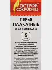 Перья плакатные, набор 5 шт., с держателем, блистер, 210672
