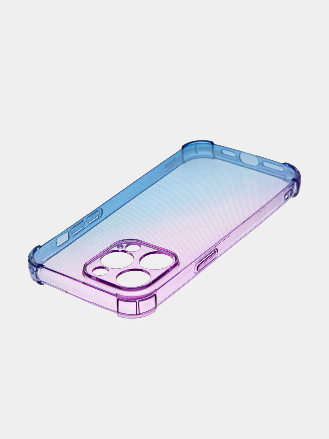 Розовый чехол + стекло для iPhone 15 Pro Max противоударный силиконовый ROSCO прозрачный с углами