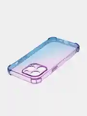 Розовый чехол + стекло для iPhone 15 Pro Max противоударный силиконовый ROSCO прозрачный с углами