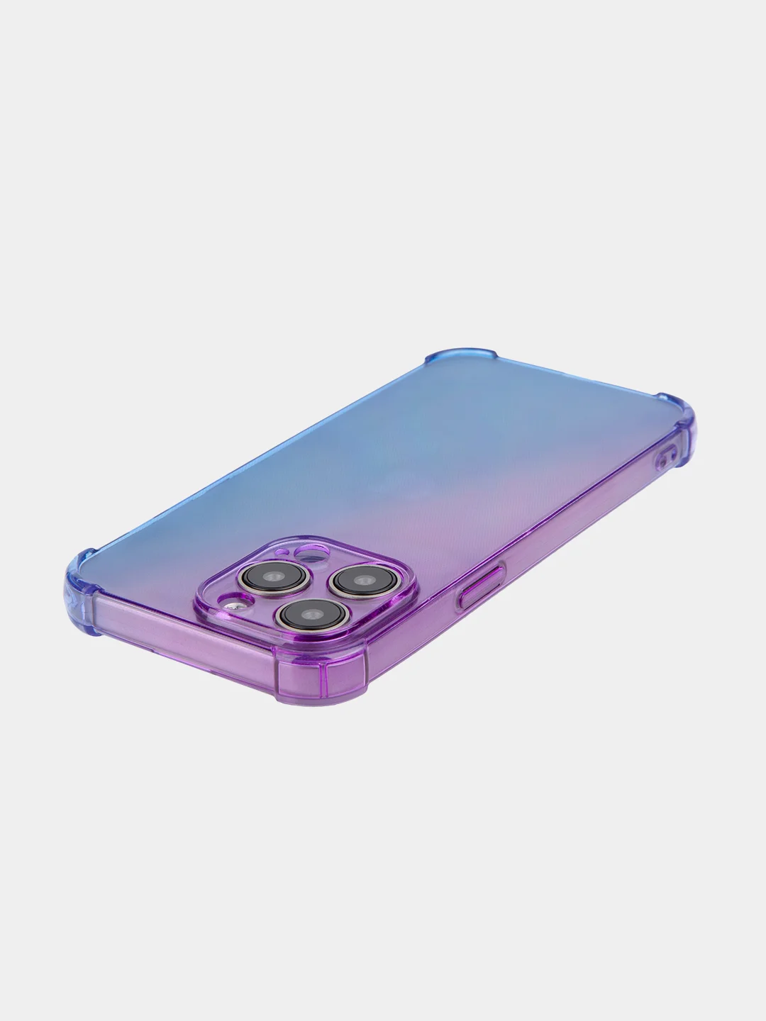 Розовый чехол + стекло для iPhone 15 Pro Max противоударный силиконовый ROSCO прозрачный с углами