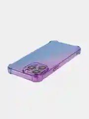 Розовый чехол + стекло для iPhone 15 Pro Max противоударный силиконовый ROSCO прозрачный с углами