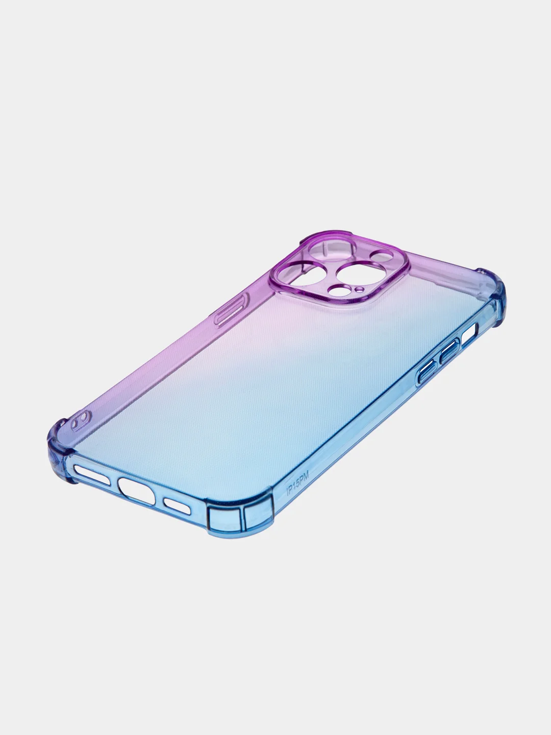 Розовый чехол + стекло для iPhone 15 Pro Max противоударный силиконовый ROSCO прозрачный с углами