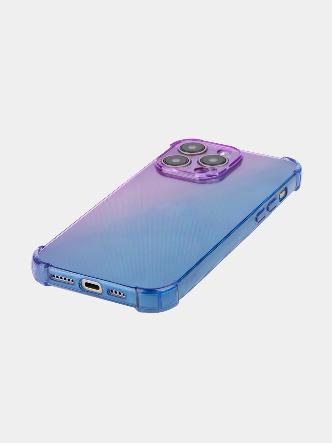 Розовый чехол + стекло для iPhone 15 Pro Max противоударный силиконовый ROSCO прозрачный с углами